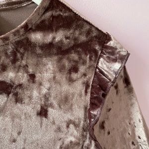 Purple/Silver Velvet knee length dress